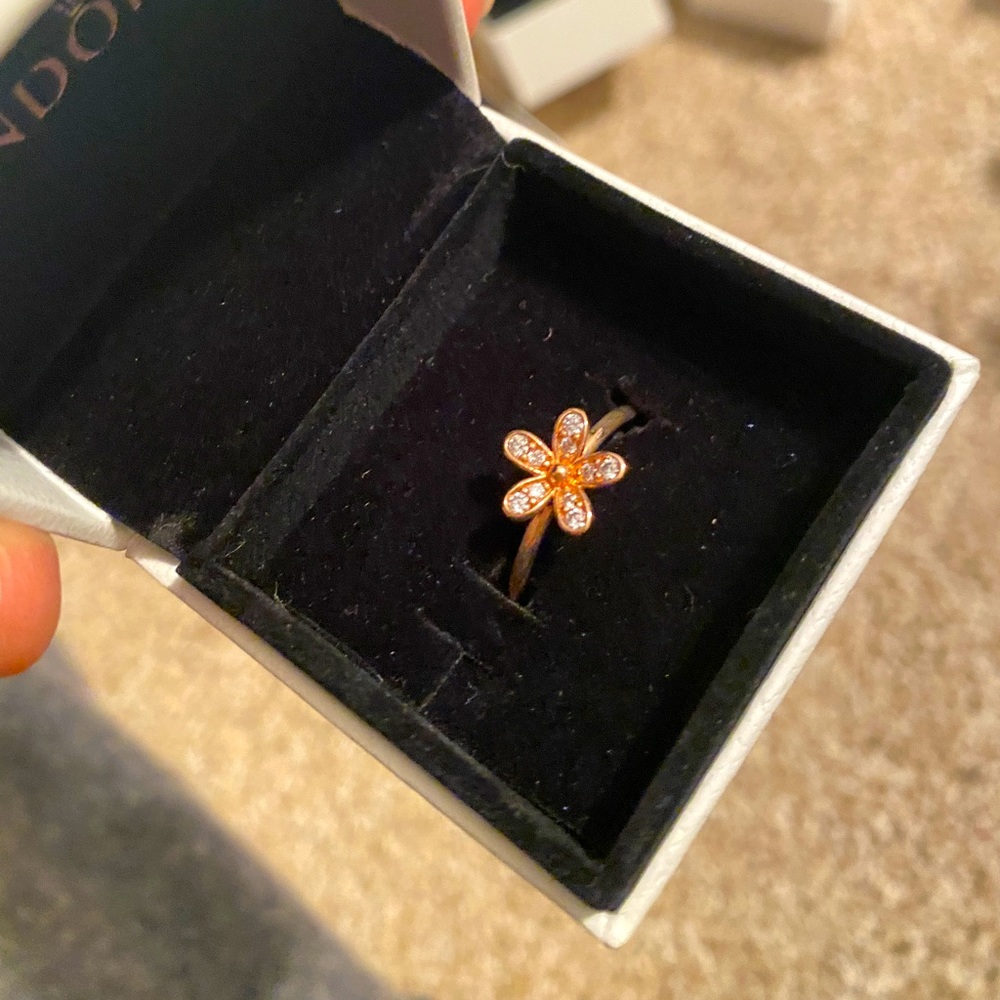 Rose gold pandora ring